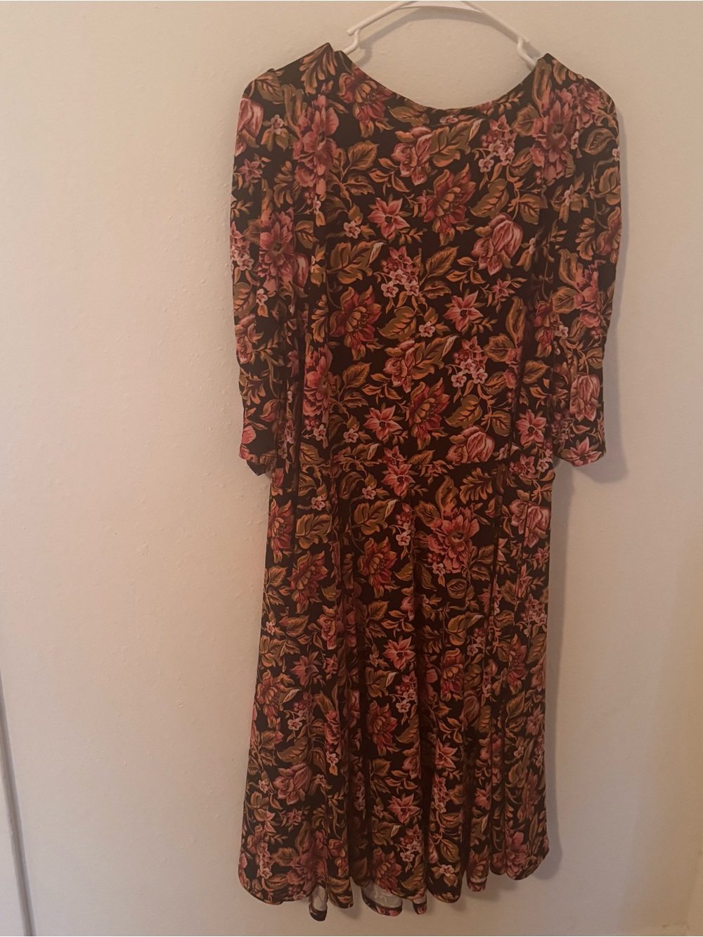 Torrid Black Floral Dress with Pink Rose Print. It has pockets! - Picture 3 of 6